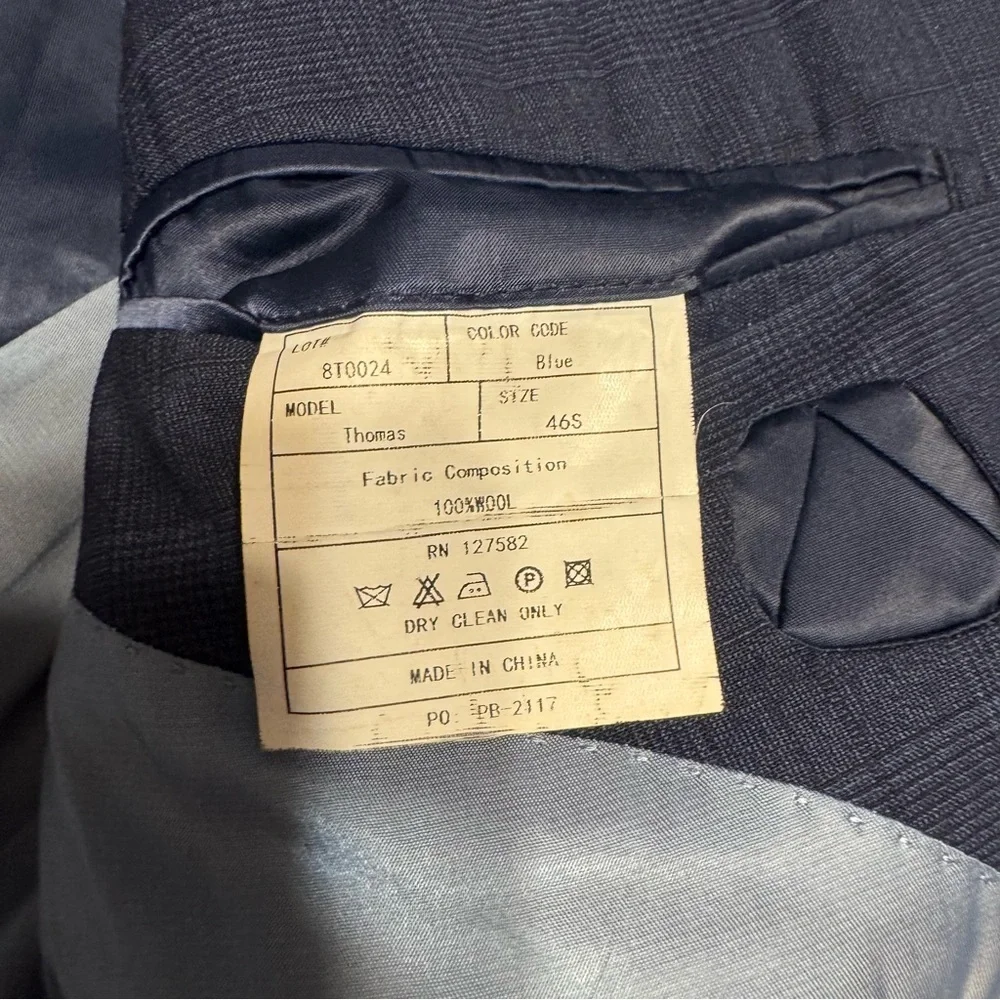 Paul Betenly Men's Blue Plaid Suit Thomas & Florence styles
